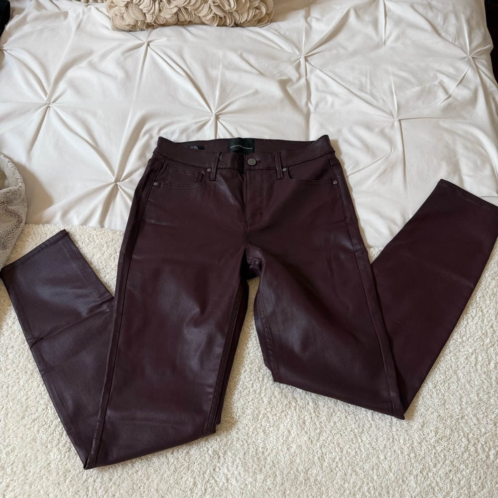White House Black Market Burgundy Skinny Pants